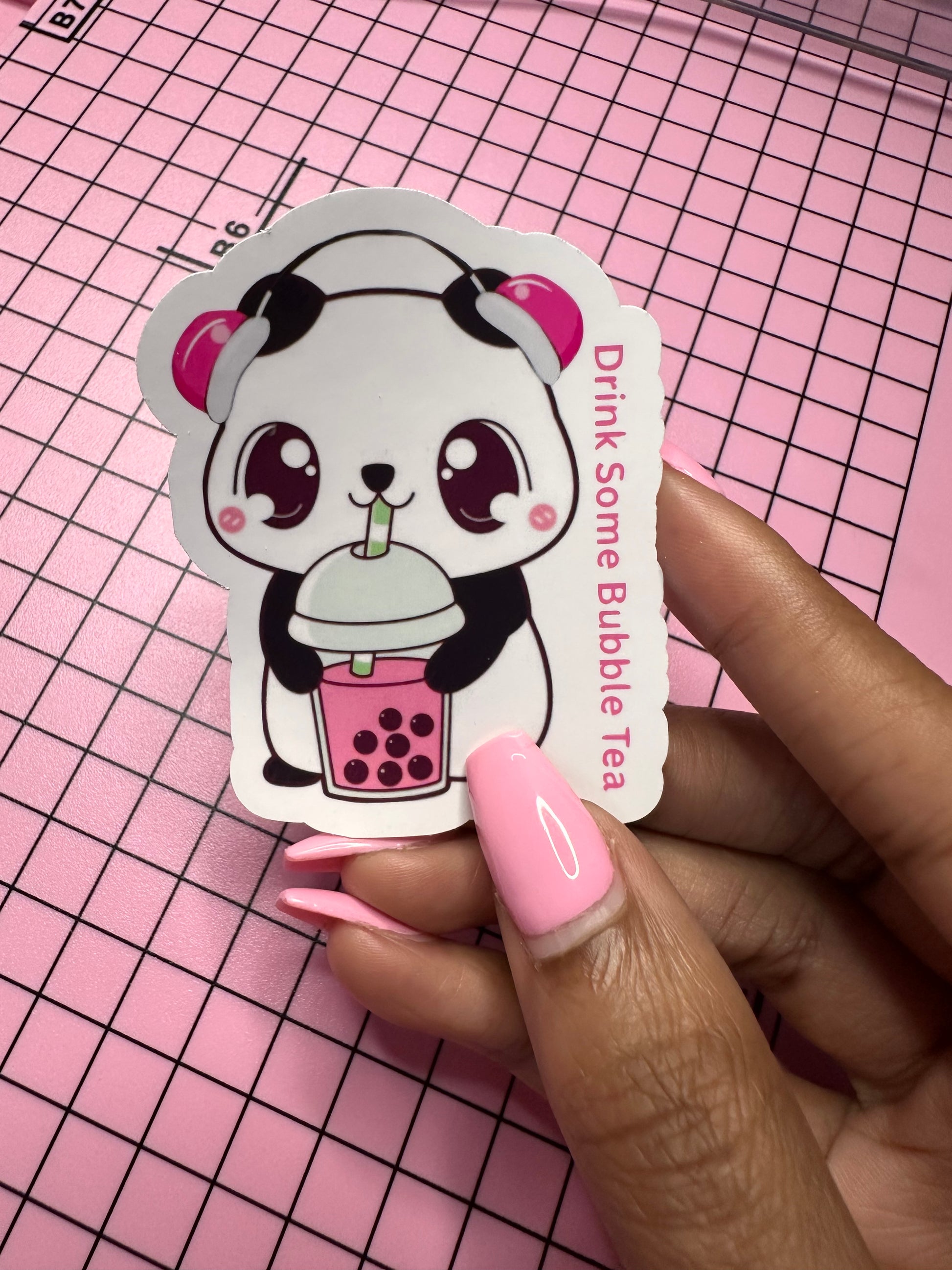 🧋🐼 “Drink Some Bubble Tea” Panda Sticker