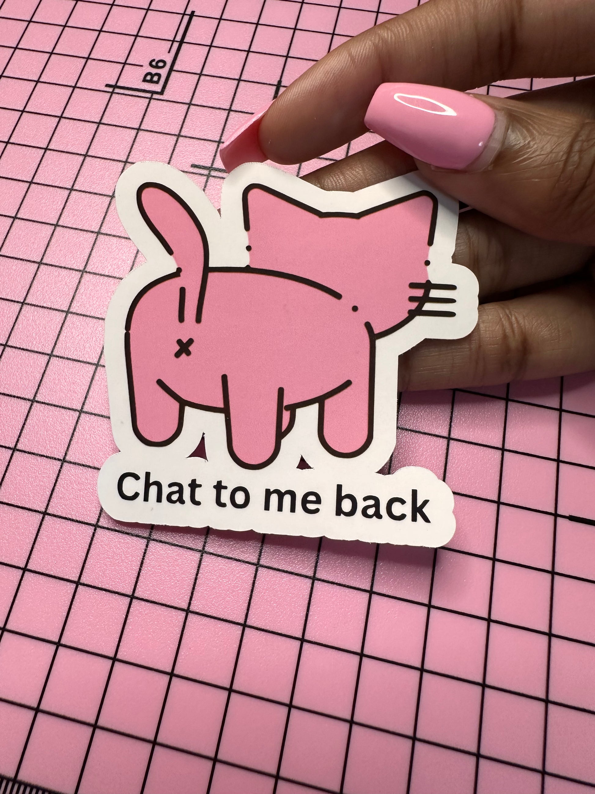 🐱 “Chat to Me Back” Sticker