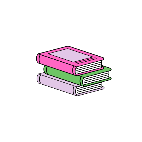 Books Stack Sticker (Pastel Colors)